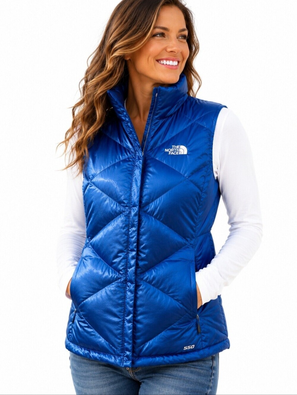 The North Face women’s 550-fill goose down puffer vest LARGE *See Pocket Zipper*